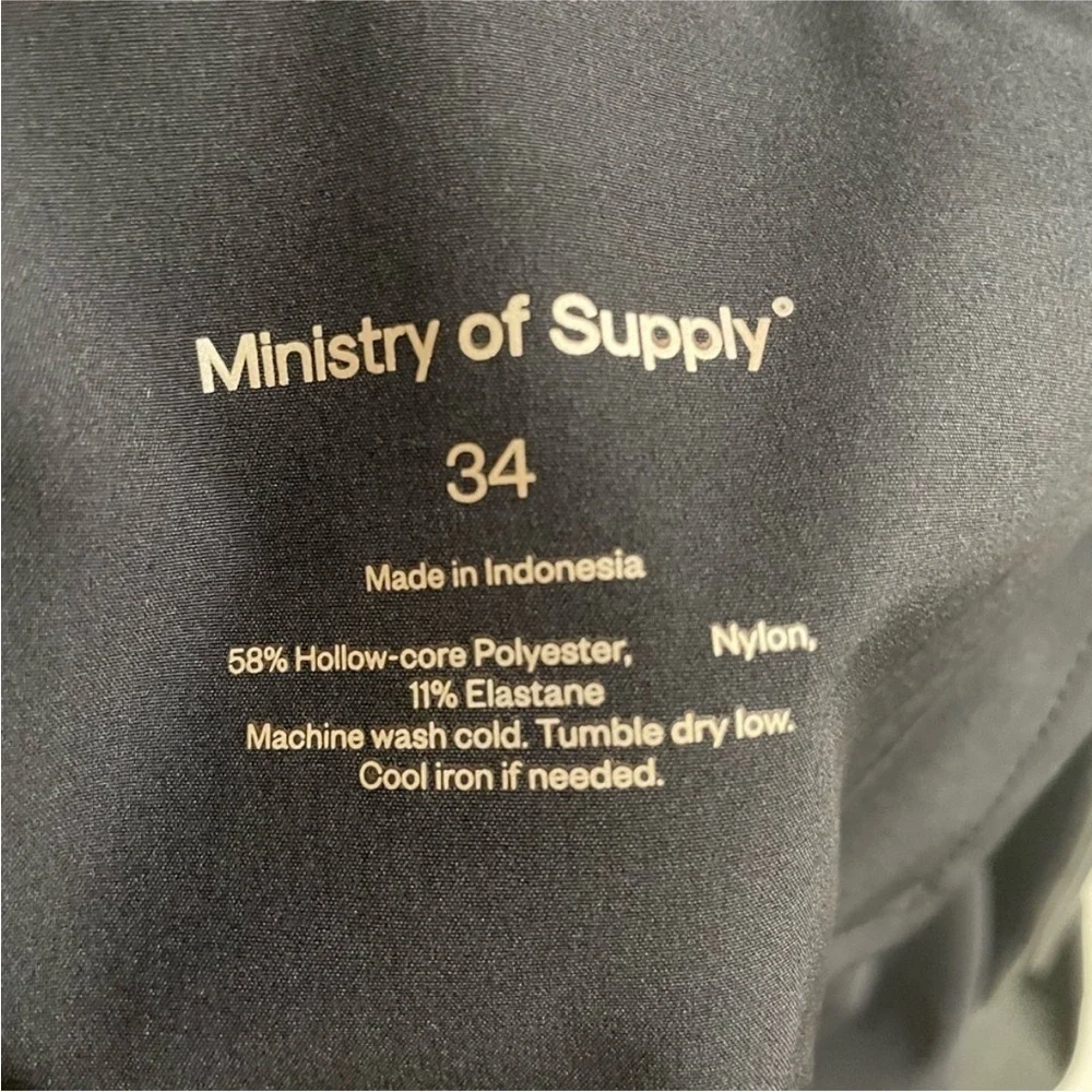 Ministry of Supply Men’s Pace Tapered Stretch Chino Pant Olive Size 34x33 New